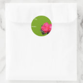 roze kamellia sticker kerstcadeautje met roze kame (Tas)