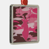Roze kamhertenkop metalen ornament (Rechts)