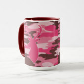 Roze kamhertenkop mok (Voorkant links)