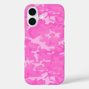Roze kamo iPhone 16 hoesje