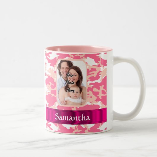 Roze kamo tweekleurige koffiemok (Rechts)