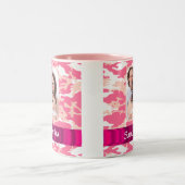 Roze kamo tweekleurige koffiemok (Center)