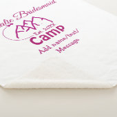 Roze kamp bruidsmeisje voeg naam datum jaar bachel sherpa deken (3/4)