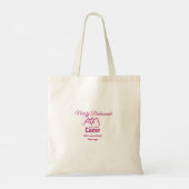 Roze kamp bruidsmeisje voeg naam datum jaar bachel tote bag (Achterkant)