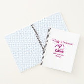 Roze kamp bruidsmeisje voeg naam datum jaar vrijge notitieboek (Binnen)