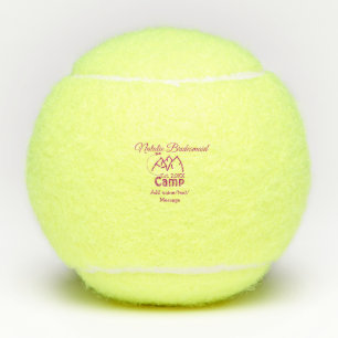 Roze kamp bruidsmeisje voeg naam datum jaar vrijge tennisballen