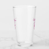 Roze kampeer bruidsmeisje voeg naam datum jaar vri glas (Rechts)