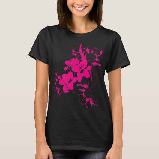 Roze kamperfoelie t-shirt (Voorkant)