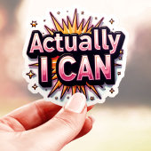 Roze kan ik echt wel sticker