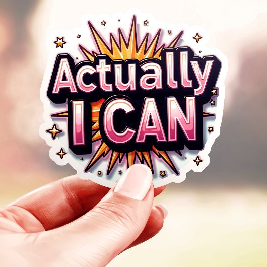 Roze kan ik echt wel sticker