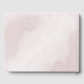 roze kaneel roos wit bloemetje geometrische bruilo gastenboek (Achterkant)