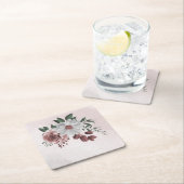 roze kaneel roos witte flora kartonnen onderzetters (Insitu)