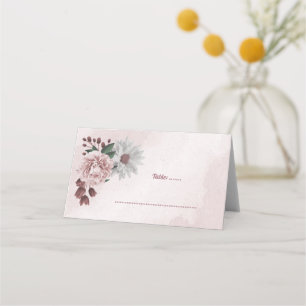 roze kaneel roos witte flora plaatskaartje