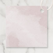 roze kaneel roos witte florale bruiloft bedankjes labels (Achterkant)