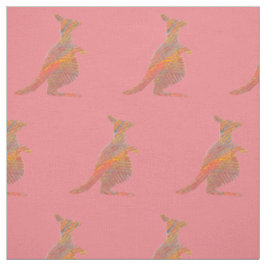 Roze Kangaroo Combed Cotton Girl's Fabric Stof