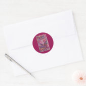 Roze kanker engel gedicht aangepaste decoratieve a ronde sticker (Envelop)