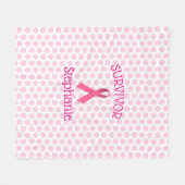 Roze Kanker Overlevende Lint Fleece Deken (Voorkant (Horizontaal))