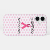 Roze Kanker Overlevende Lint iPhone / iPad case 16 Hoesje (Achterkant horizontaal)