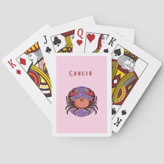 Roze Kanker, sterrenbeeld, sterrenbeeld afdruk Pokerkaarten (Achterkant)