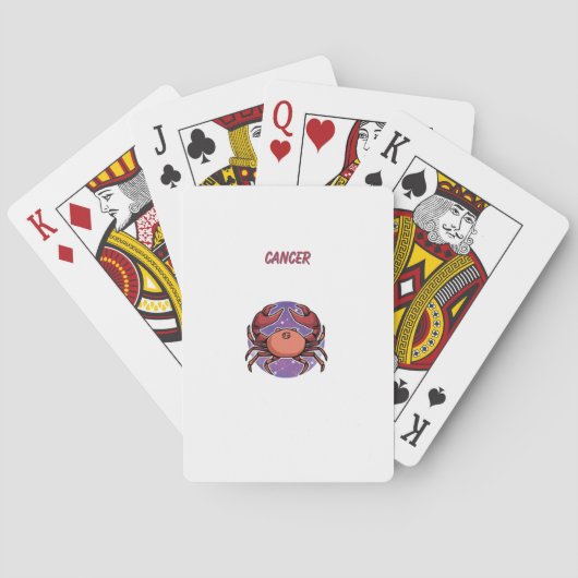 Roze Kanker, sterrenbeeld, sterrenbeeld afdruk Pokerkaarten (Achterkant)