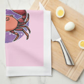 Roze Kanker, sterrenbeeld, sterrenbeeld afdruk Theedoek (Quarter Fold)