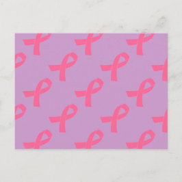 Roze kankerwaarschuwing lint briefkaart