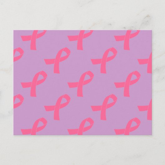 Roze kankerwaarschuwing lint briefkaart