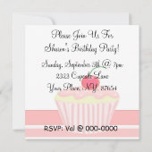 Roze kanstaart Birthday Kaart (Achterkant)