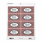 Roze kant aangepaste labels (Full Sheet)