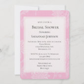  Roze Kant Bloemen Vrijgezellenfeest Kaart (Voorkant)