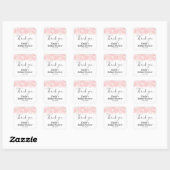 Roze Kant Bruidsdouche   Vierkante Sticker (Vel)