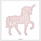 Roze kant eenhoorn sticker (Vel)