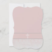 Roze kant Eerste Heilige Communie Kaart (Achterkant)