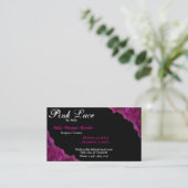 roze kant-en-klare grens visitekaartje (Staand voorkant)