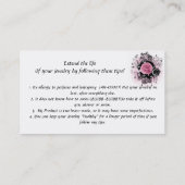 roze kant-en-klare grens visitekaartje (Achterkant)