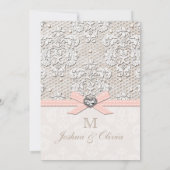 Roze kant en parelbruin kaart (Achterkant)