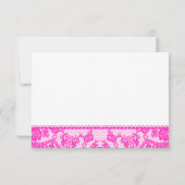 Roze kant en witte ontvangstinfo kaart (Achterkant)
