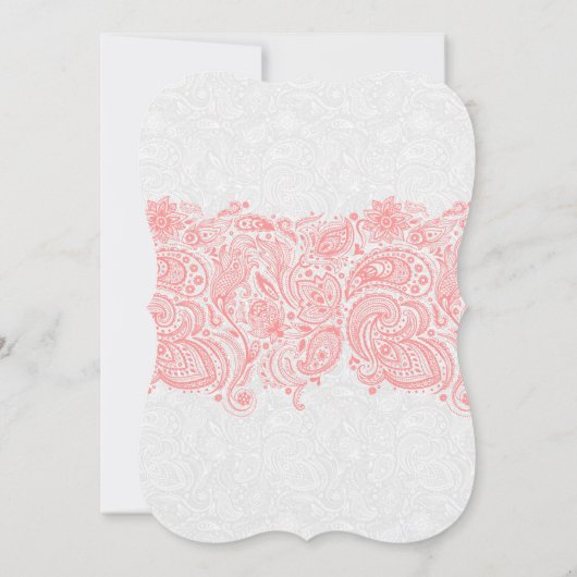 Roze kant en witte schade slaan de datum op save the date (Achterkant)