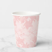 Roze Kant Koffie Bar Papier Cups Papieren Bekers (Achterkant)