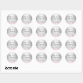 Roze Kant & Kruis Doop Sticker (Vel)