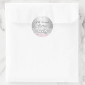 Roze Kant & Kruis Doop Sticker (Tas)