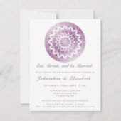 Roze Kant Mandala Oefenbruiloftsdiner Kaart (Voorkant)