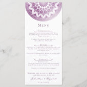 Roze Kant Mandala Trouwmenu Menu (Voorkant)
