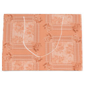 Roze Kant met Vervagende Rozen Groot Cadeauzakje (Voorkant)