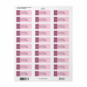 Roze kant op zwart etiket (Full Sheet)