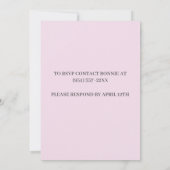 Roze Kant & Parels Bevestiging uitnodiging Meisje (Achterkant)