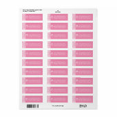  Roze  Kant Retouradres Etiket (Full Sheet)