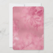 Roze kant Romantisch Vrijgezellenfeest Kaart (Achterkant)