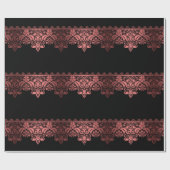 Roze kant romantische decor gradiënt bronze lacy a cadeaupapier (Vlak)