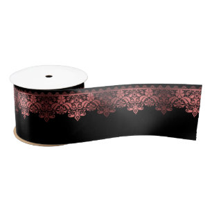 Roze kant romantische decor gradiënt bronze lacy a satijnen lint